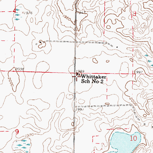 Topographic Map of Whittaker School Number 2, ND