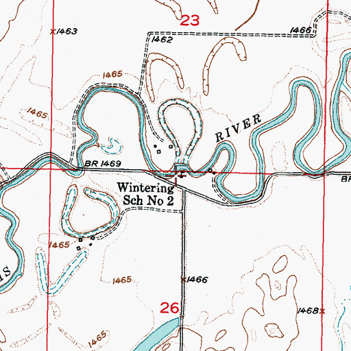 Topographic Map of Wintering School Number 2, ND