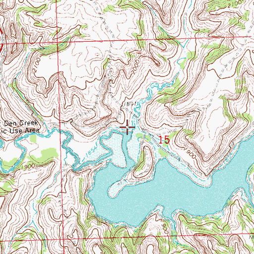 Topographic Map of Writing Rock Coulee, ND
