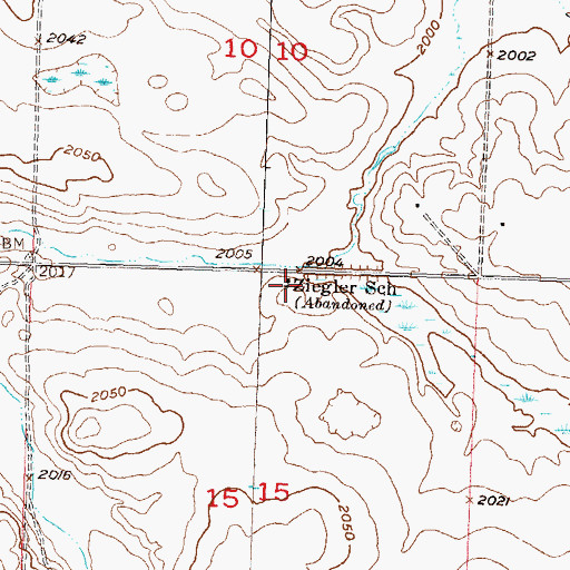 Topographic Map of Ziegler School, ND