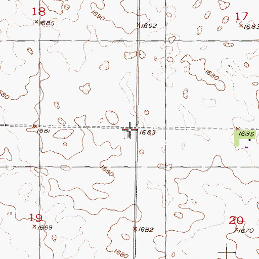 Topographic Map of Zion Church, ND