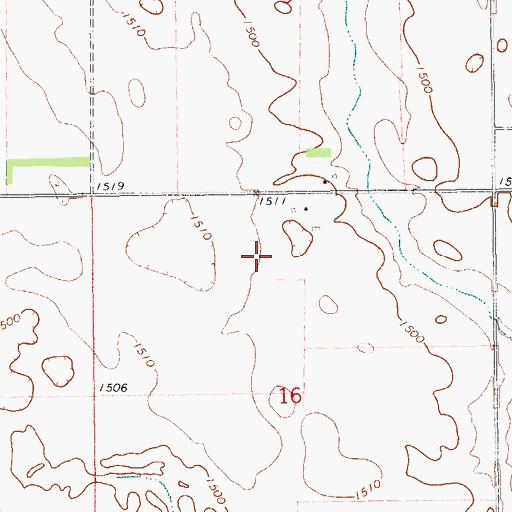 Topographic Map of Ricketyback Field, ND