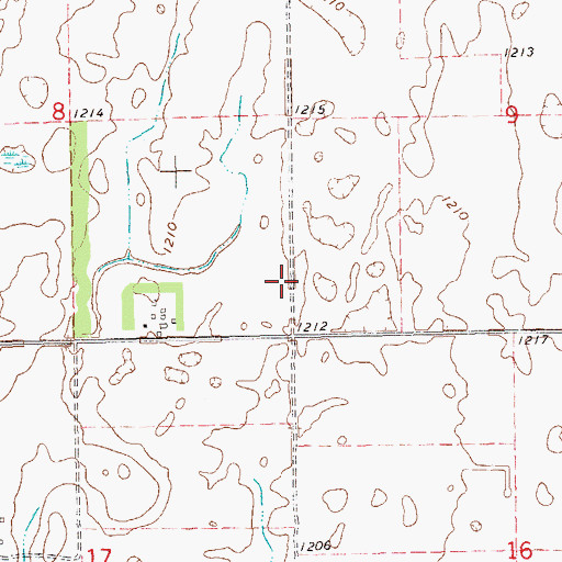 Topographic Map of Wilcox Farm Airport, ND