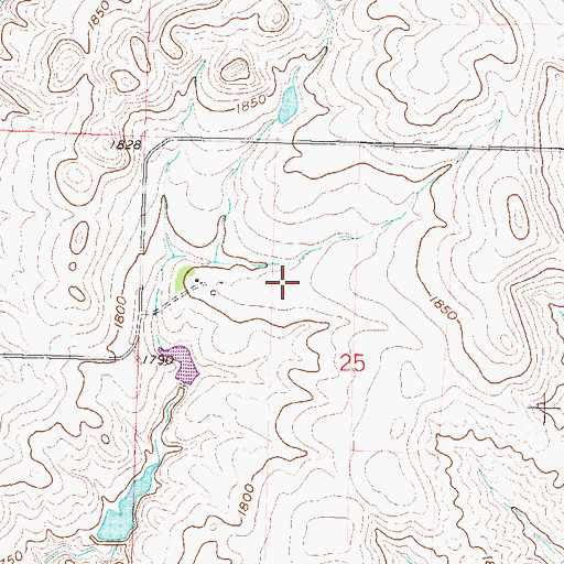 Topographic Map of Kinnischtzke Airfield (historical), ND