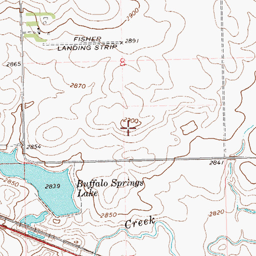 Topographic Map of Fisher Field (historical), ND