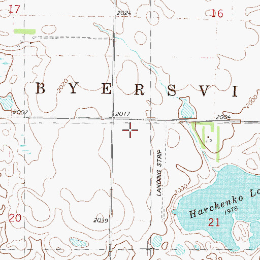 Topographic Map of Harchenko Field (historical), ND