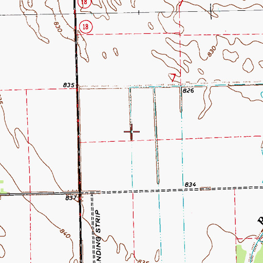 Topographic Map of Magnuson Field (historical), ND