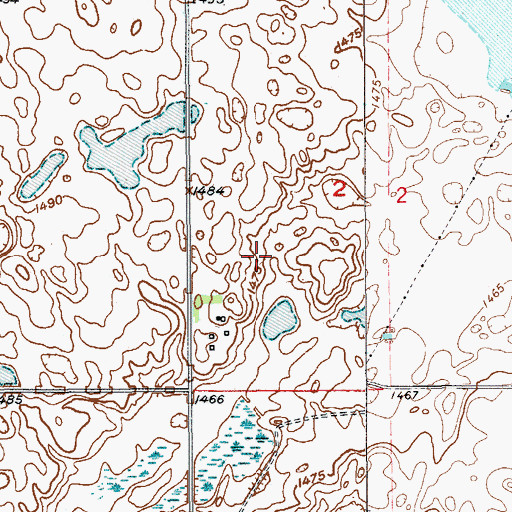 Topographic Map of Mutschler Field, ND