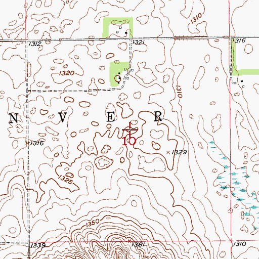 Topographic Map of Widmer Strip (historical), ND