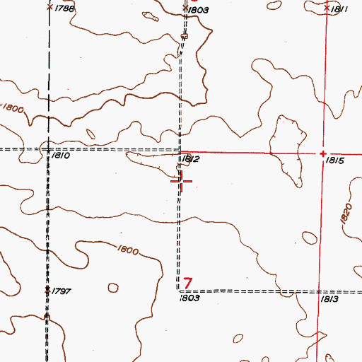 Topographic Map of Rott Brothers Airstrip (historical), ND