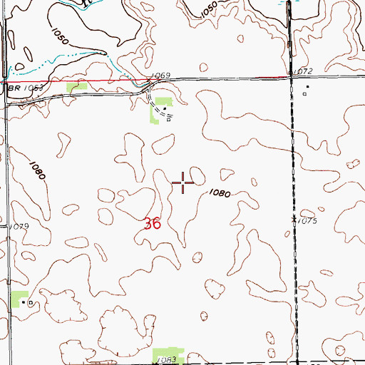 Topographic Map of Erickson Field (historical), ND