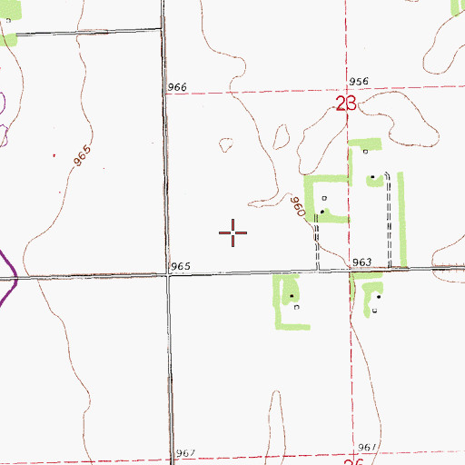 Topographic Map of Ness Airstrip (historical), ND