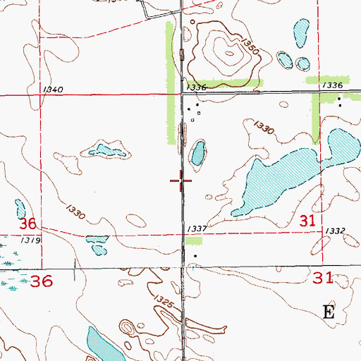 Topographic Map of Streich Farm Landing Strip (historical), ND