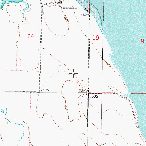 Topographic Map of Standing Rock Airport, ND