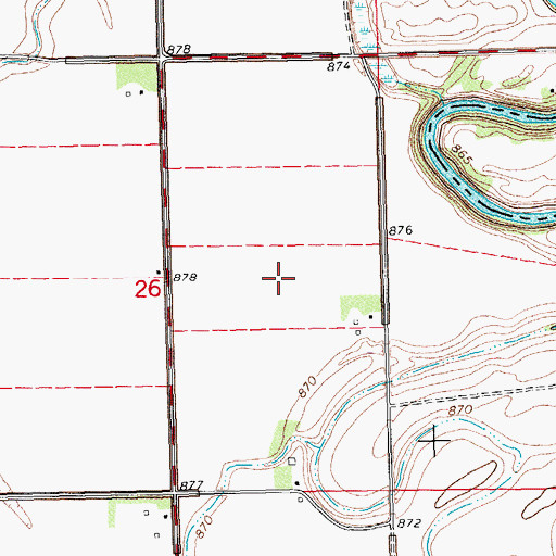 Topographic Map of Swenson Airstrip (historical), ND