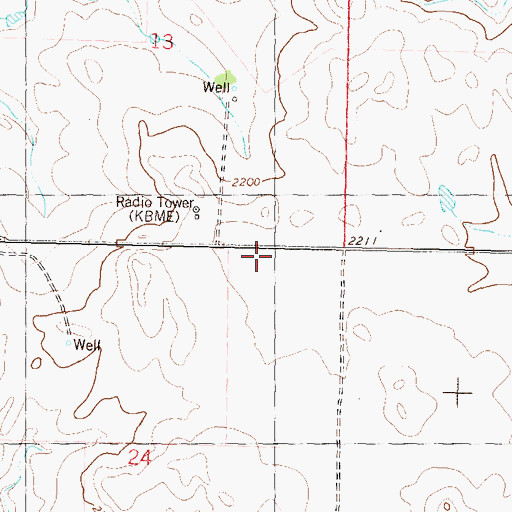 Topographic Map of KCND-FM (Bismarck), ND