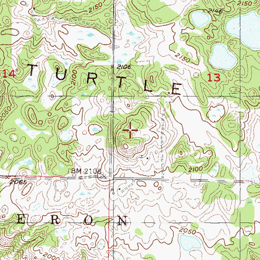 Topographic Map of KBTO-FM (Bottineau), ND