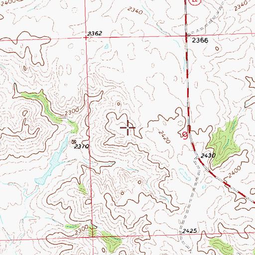 Topographic Map of KMHA-FM (Four Bears), ND