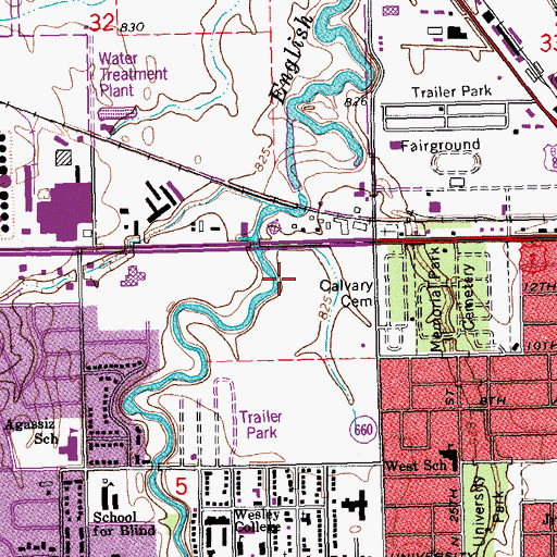 Topographic Map of KFJM-FM (Grand Forks), ND