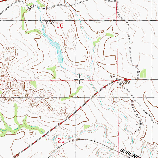 Topographic Map of Camel Butte Dam, ND