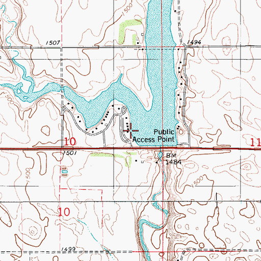 Topographic Map of Elm River Dam, ND