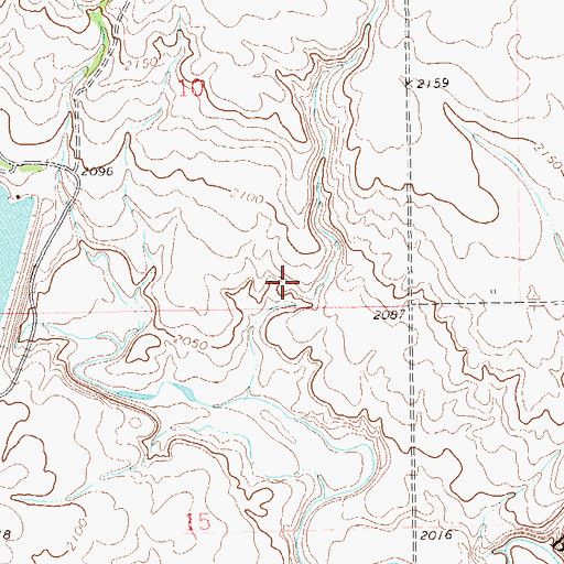 Topographic Map of Blacktail Dam, ND