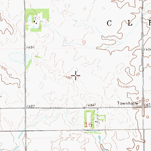 Topographic Map of North Branch Forest River Number 6 Dam, ND