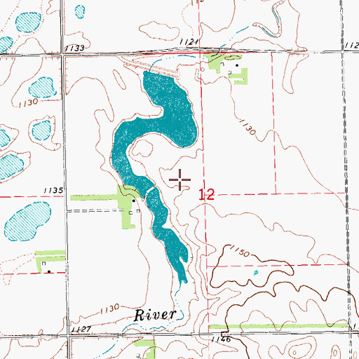 Topographic Map of Elm River Number 1 Dam, ND