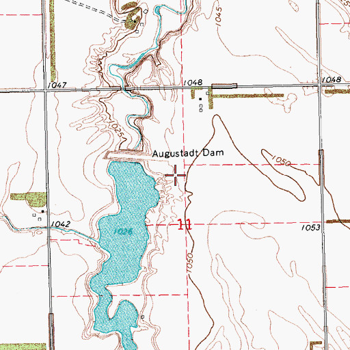 Topographic Map of Elm River Number 2 Dam, ND
