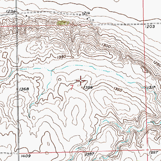 Topographic Map of Tewaukon WS-T-7 Dam, ND