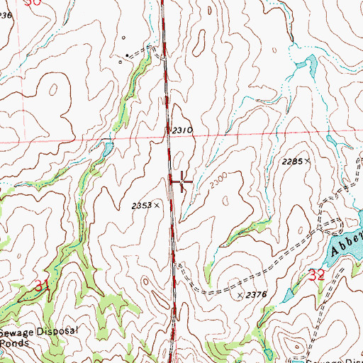Topographic Map of Assumption Abbey Dam, ND