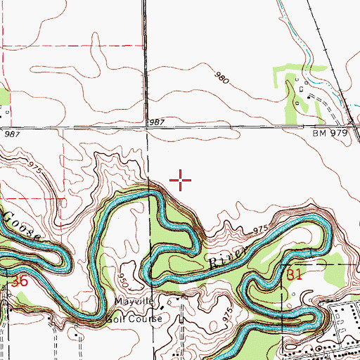 Topographic Map of Portland Dam, ND