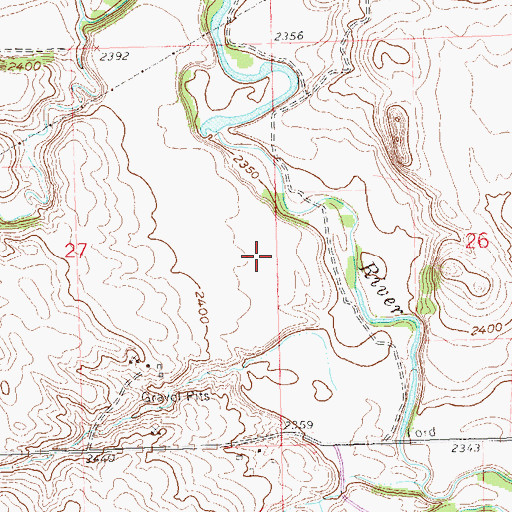 Topographic Map of Green River Dam, ND