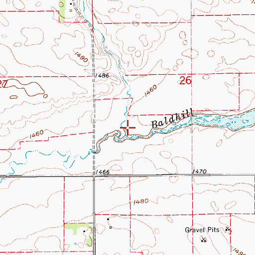 Topographic Map of McHenry Dam Number 1, ND