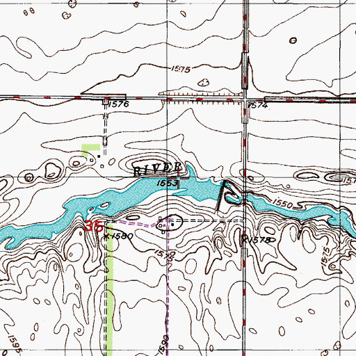 Topographic Map of Sellie Dam, ND