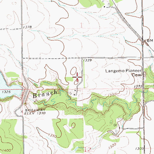 Topographic Map of Middle Branch Park River Number 8 Dam, ND