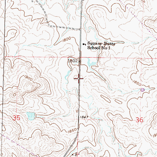 Topographic Map of Danielson Dam, ND