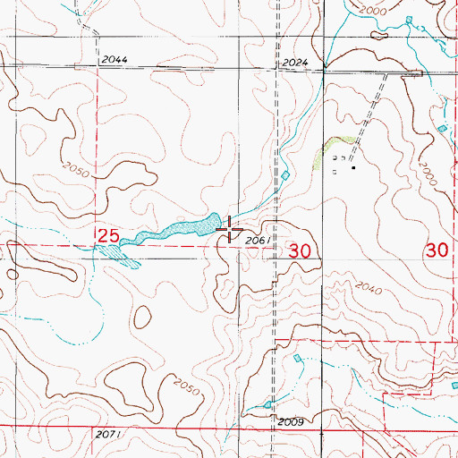 Topographic Map of Girft Dam, ND