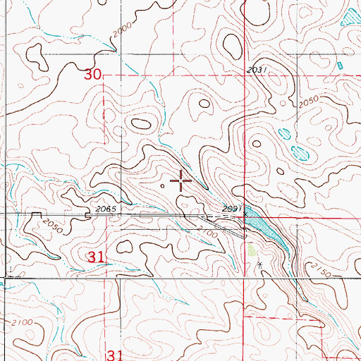 Topographic Map of Schlenker Dam, ND