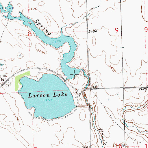 Topographic Map of Regent Dam, ND