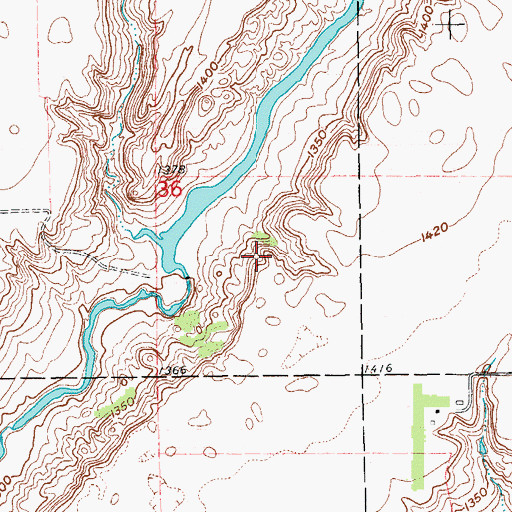 Topographic Map of Baldhill Creek Dam, ND