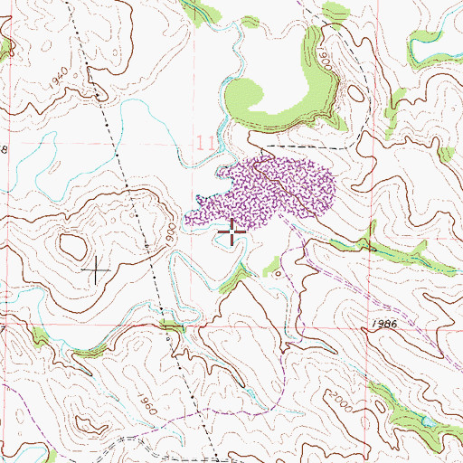 Topographic Map of Square Butte Number 5 Dam, ND