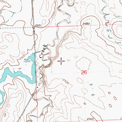 Topographic Map of Squaw Creek Dam, ND