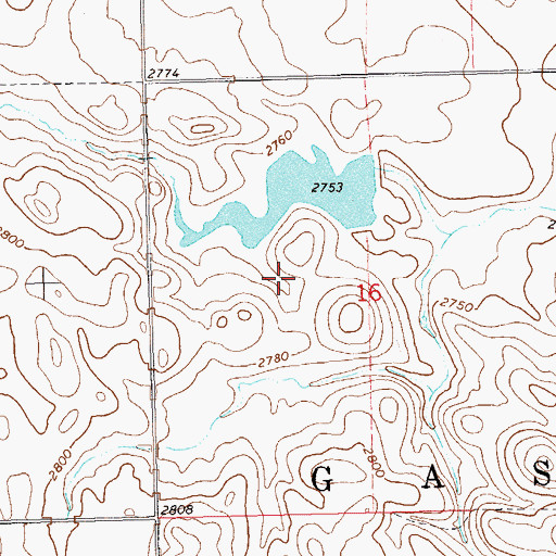 Topographic Map of Gascoyne Dam, ND