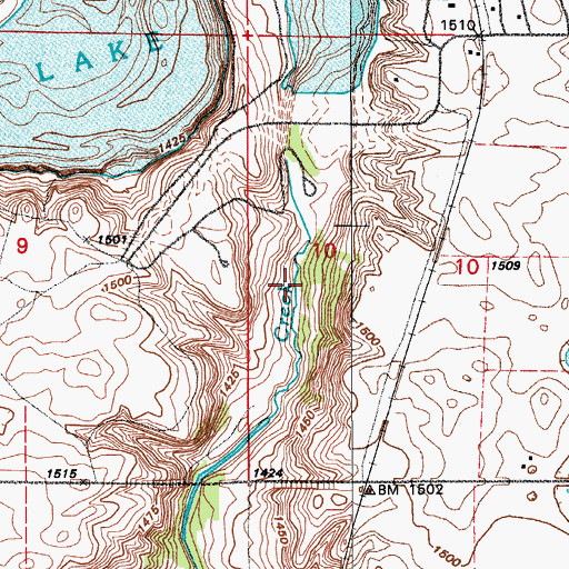 Topographic Map of Pipestem Dam, ND