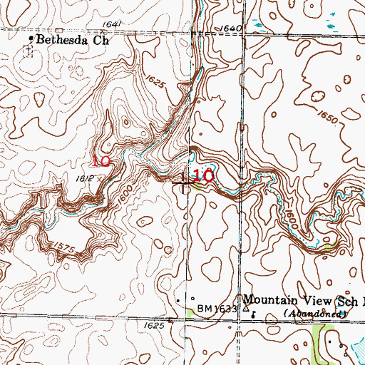 Topographic Map of Boundary Creek 3 Dam, ND