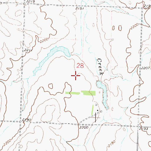 Topographic Map of Joe Zahn Dam, ND