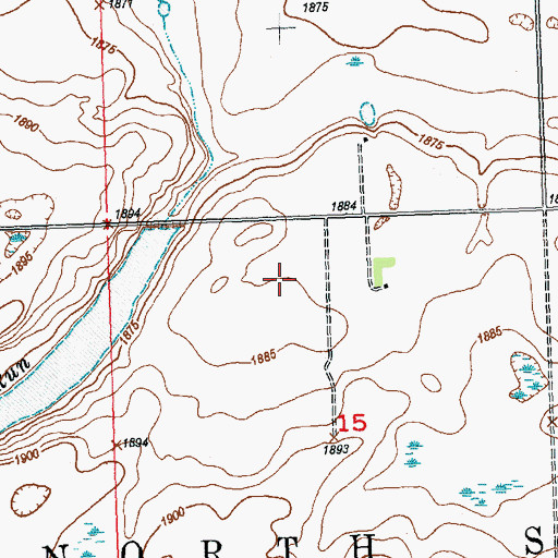 Topographic Map of North Star Dam, ND