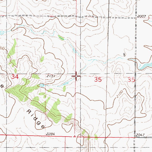 Topographic Map of Dawson Dam, ND