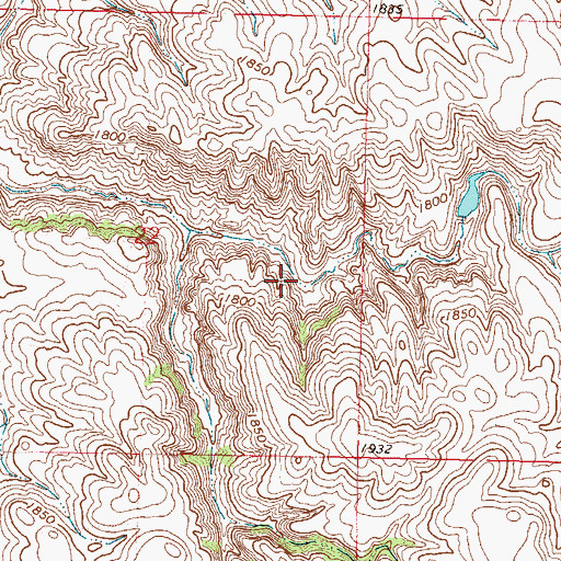 Topographic Map of Landgren Dam A, ND